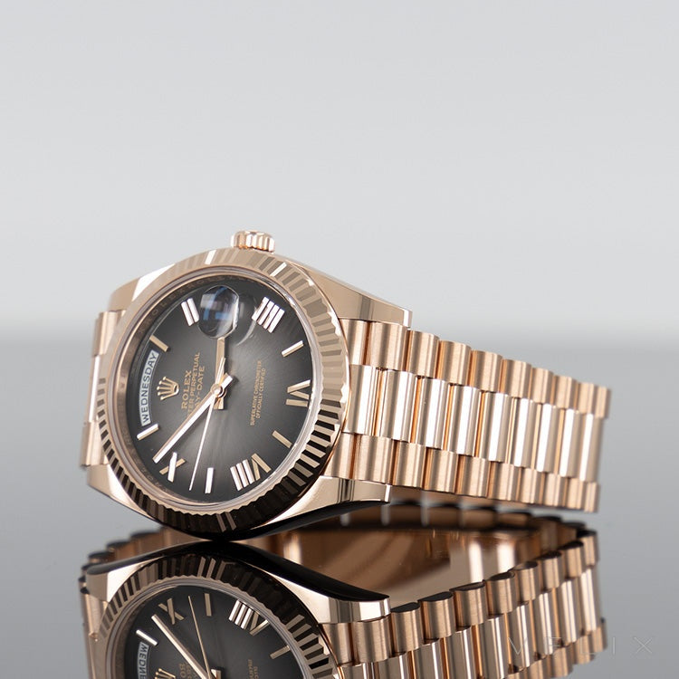 Rolex Day-Date 228235 — Rose Gold Slate Ombre Dial Rose Gold 40mm
