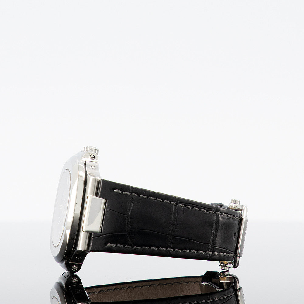 Patek Philippe Nautilus — Black Dial Steel Leather 40.5mm