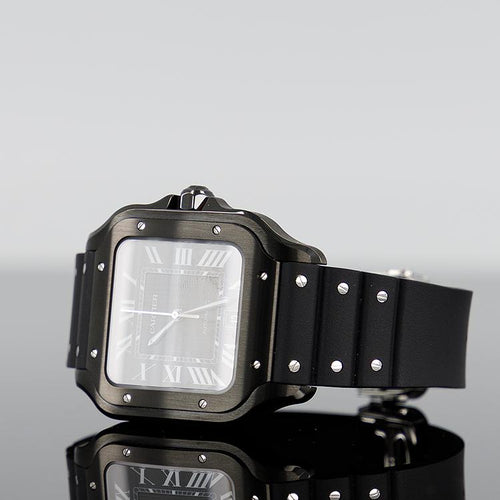 Cartier Santos — Steel Rubber 39.8mm