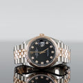 Rolex Datejust 126231 — Rose Gold Black Diamond Dial Rose Gold Steel Diamond 36mm