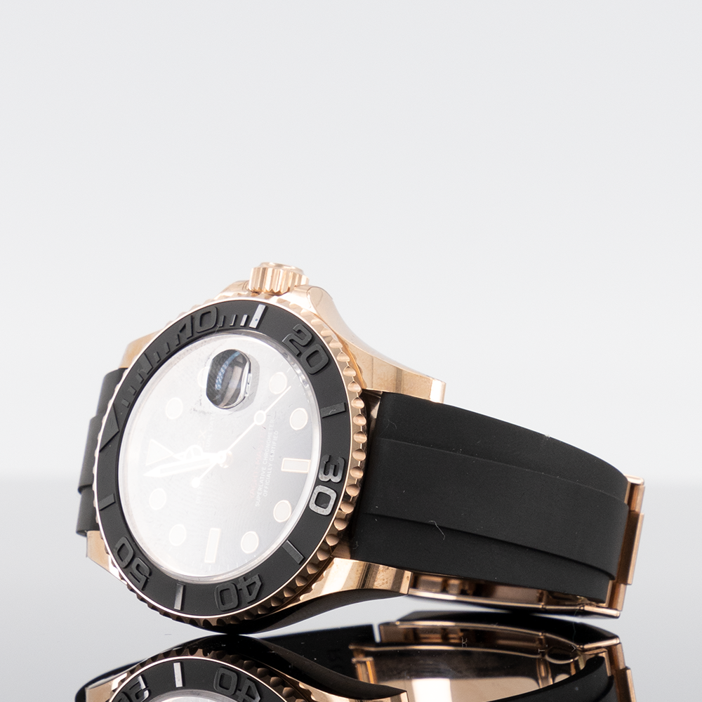 Rolex Yacht-Master 126655 — Rose Gold Black Dial Rose Gold Oysterflex 40mm