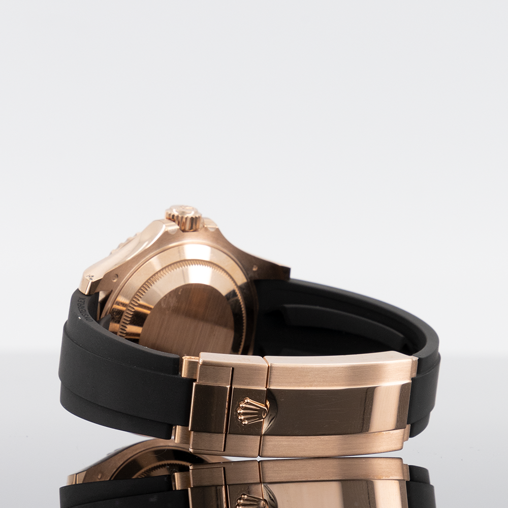 Rolex Yacht-Master 126655 — Rose Gold Black Dial Rose Gold Oysterflex 40mm