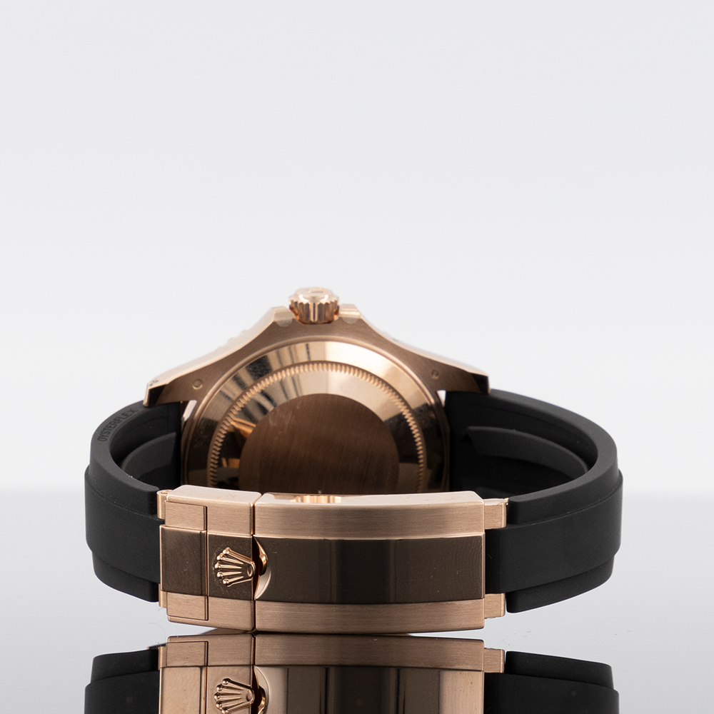 Rolex Yacht-Master 126655 — Rose Gold Black Dial Rose Gold Oysterflex 40mm