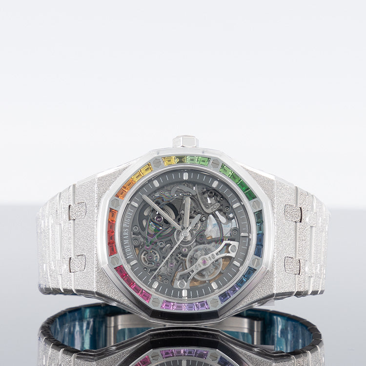 Audemars Piguet Royal Oak 15412BC — White Gold Skeleton Rainbow 41mm