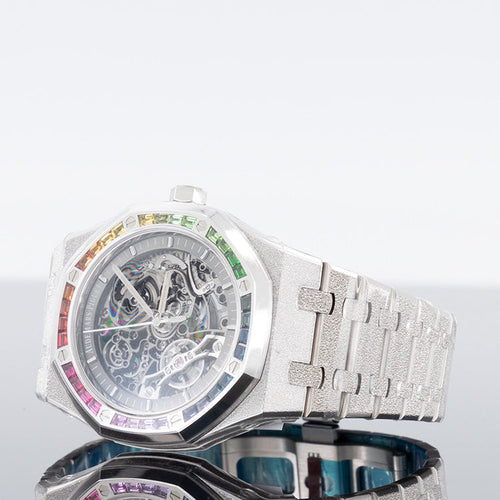 Audemars Piguet Royal Oak 15412BC — White Gold Skeleton Rainbow 41mm