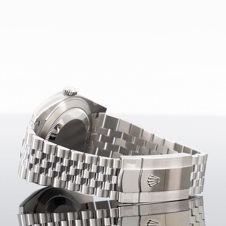 Rolex Datejust 126300 — White Index Dial Steel Jubilee 41mm