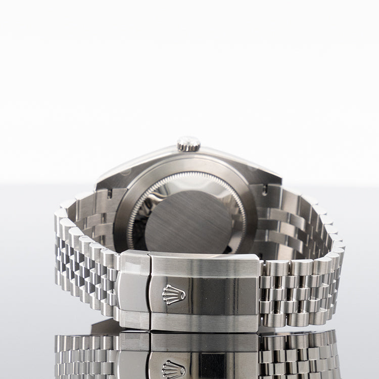 Rolex Datejust 126300 — White Index Dial Steel Jubilee 41mm