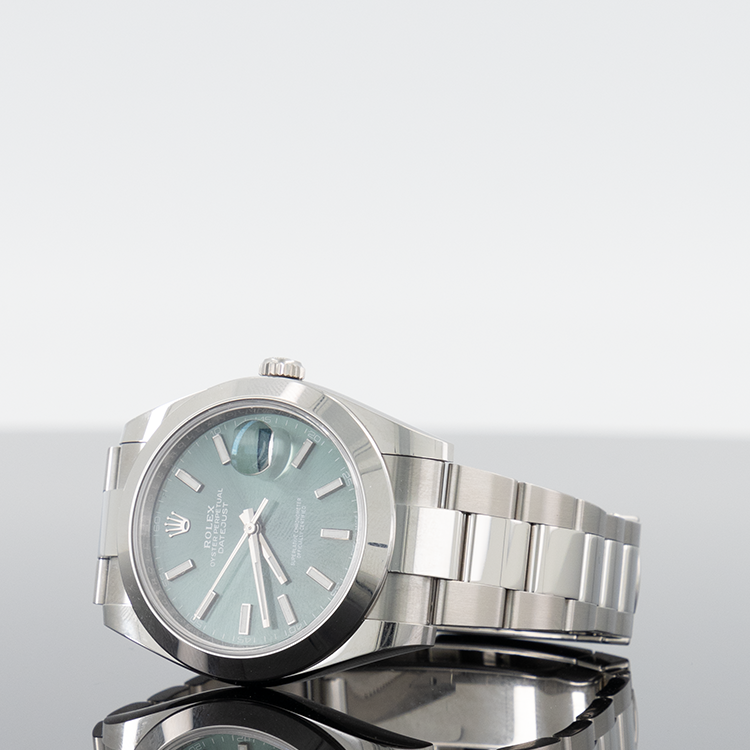 Rolex Datejust 126300 — Green Index Dial Oystersteel 41mm