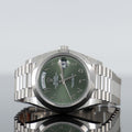 Rolex Day-Date 228206 — Green Dial Arabic Dial Platinum 40mm