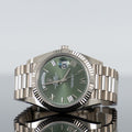 Rolex Day-Date 228239 — White Gold Green Roman Dial White Gold 40mm