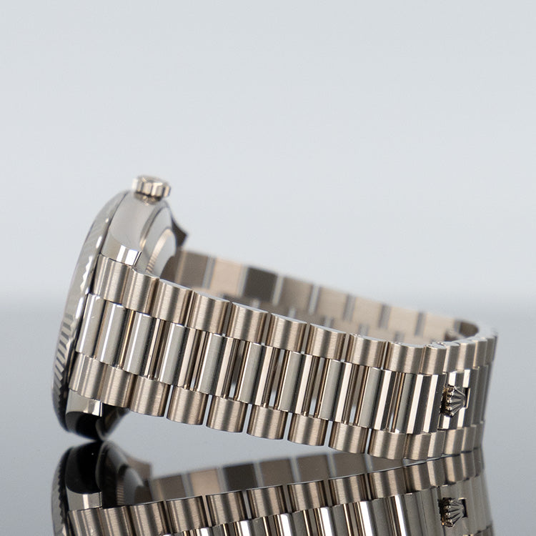 Rolex Day-Date 228239 — White Gold Green Roman Dial White Gold 40mm