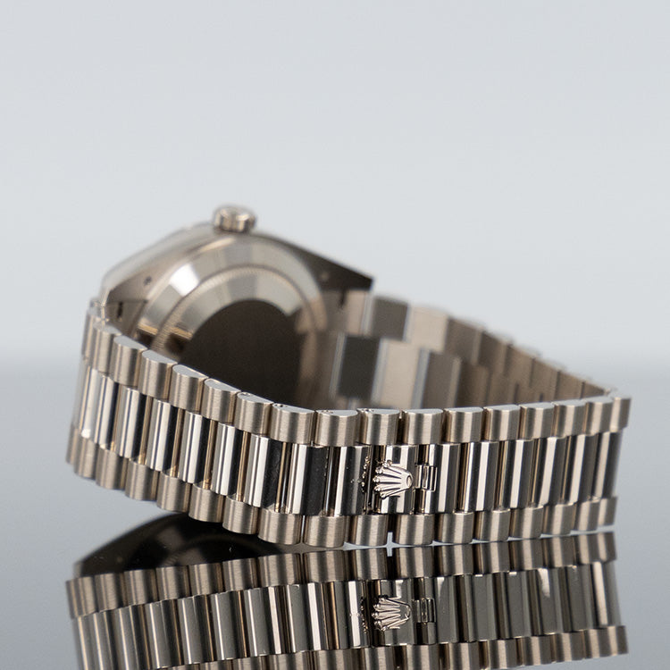 Rolex Day-Date 228239 — White Gold Green Roman Dial White Gold 40mm