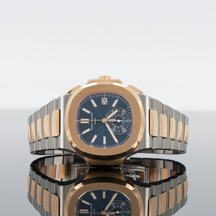 Patek Philippe Nautilus 5980/1AR — Gold Blue Dial Steel 40.5mm