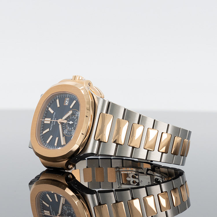 Patek Philippe Nautilus 5980/1AR — Gold Blue Dial Steel 40.5mm