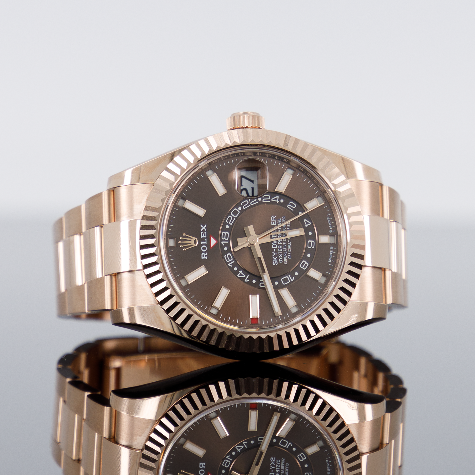 Rolex Sky-Dweller 336935 — Rose Gold Chocolate Index Dial Rose Gold 42mm