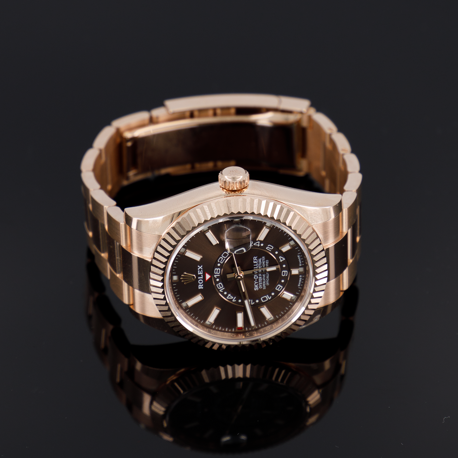 Rolex Sky-Dweller 336935 — Rose Gold Chocolate Index Dial Rose Gold 42mm