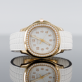 Patek Philippe Aquanaut — Gold Diamond Bezel White Dial Rose Gold Diamond 38.8mm