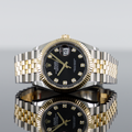 Rolex Datejust 126233 — Gold Fluted Black Diamond Dial Yellow Gold Steel Diamond 36mm