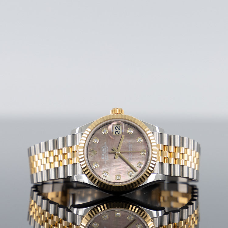 Rolex Datejust 278273 — Mother Of Pearl Brown Dial Yellow Gold Steel 31mm