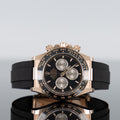 Rolex Daytona 126515LN — Gold Rose Gold Black Dial Rose Gold Oysterflex 40mm
