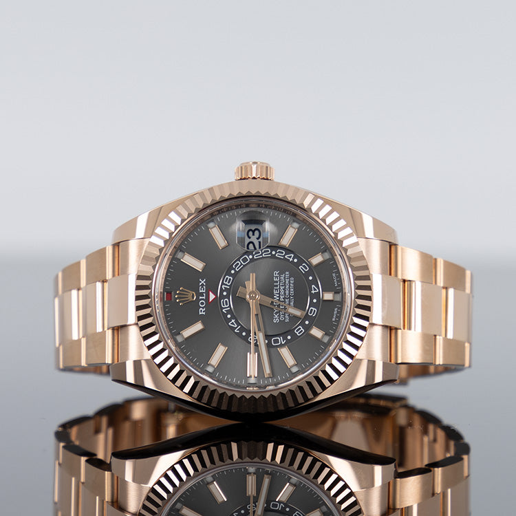 Rolex Sky-Dweller 336935 — Rose Gold Dark Rhodium Dial Rose Gold 42mm