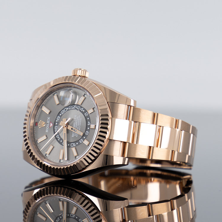 Rolex Sky-Dweller 336935 — Rose Gold Dark Rhodium Dial Rose Gold 42mm