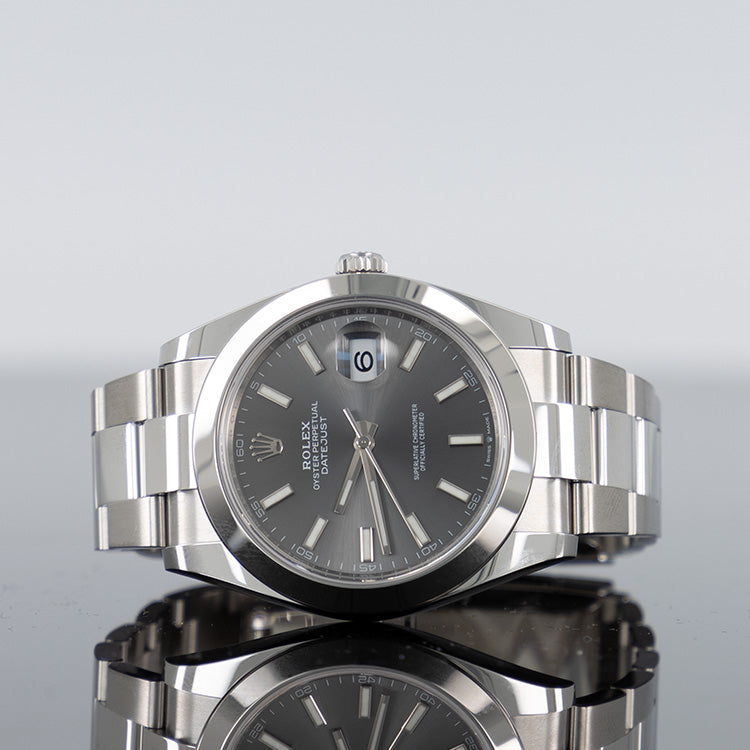 Rolex Datejust 126300 — Grey Dial Oystersteel 41mm