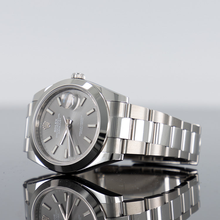 Rolex Datejust 126300 — Grey Dial Oystersteel 41mm