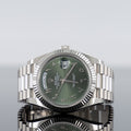 Rolex Day-Date 228236 — Green Arabic Dial Platinum 40mm