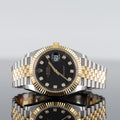 Rolex Datejust 126333 — Gold Fluted Black Diamond Dial Yellow Gold Steel Diamond 41mm