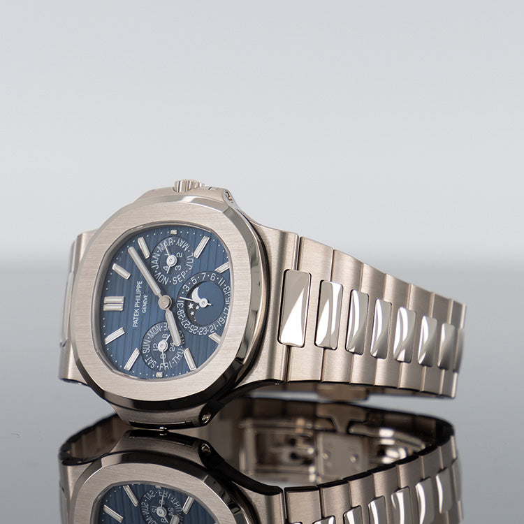 Patek Philippe Nautilus 5740/1G — Blue Sunburst Dial White Gold 40mm