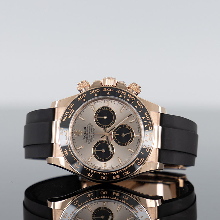 Rolex Daytona 126515LN — Black Dial Rose Gold Oysterflex 40mm