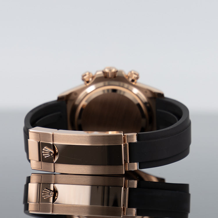 Rolex Daytona 126515LN — Black Dial Rose Gold Oysterflex 40mm