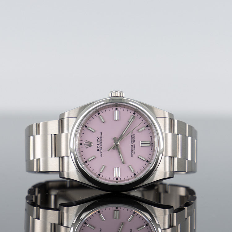 Rolex Oyster Perpetual 126000 — Pink Dial Steel 36mm