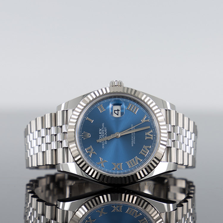 Rolex Datejust 126334 — Blue Roman Dial Steel Jubilee 41mm