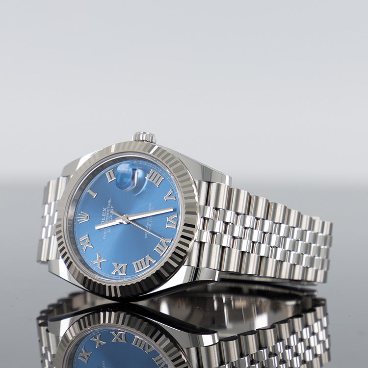 Rolex Datejust 126334 — Blue Roman Dial Steel Jubilee 41mm