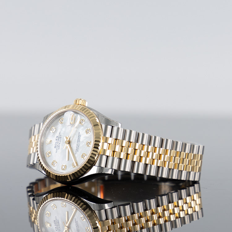 Rolex Datejust 278273 — Gold Mother Of Pearl Dial Yellow Gold Steel 28mm