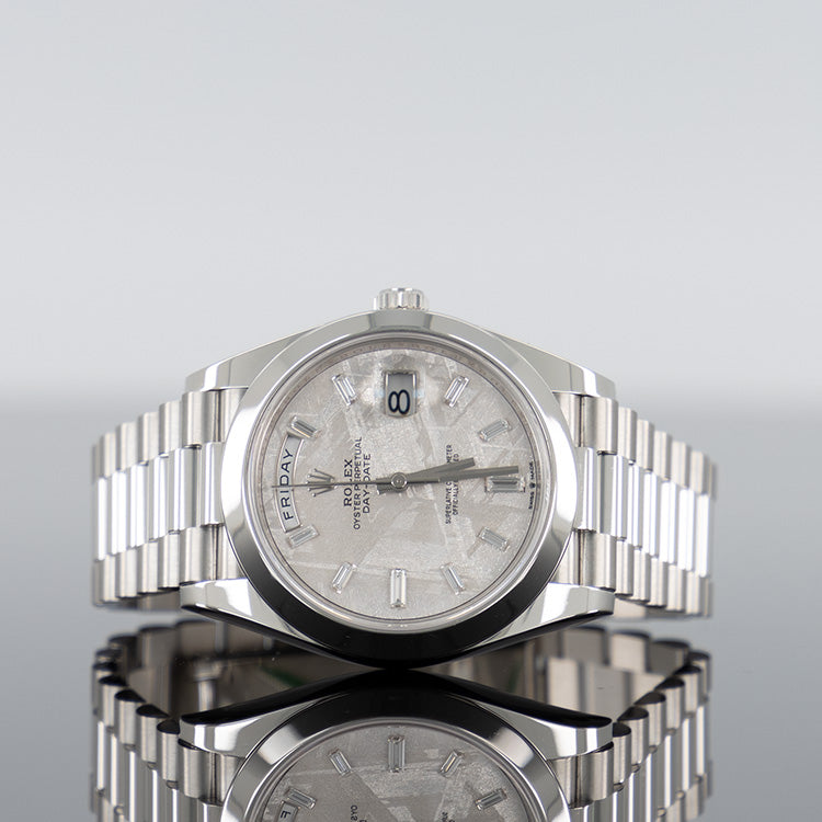 Rolex Day-Date 228206 — Meteorite Dial Platinum 40mm