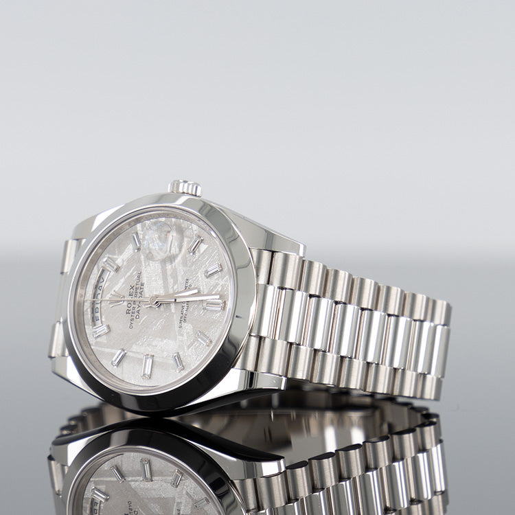 Rolex Day-Date 228206 — Meteorite Dial Platinum 40mm