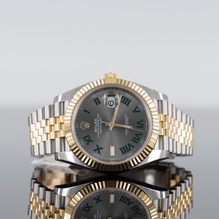 Rolex Datejust 126333 — Gold Jubilee Fluted Wimbledon Dial Yellow Gold Steel Jubilee 41mm