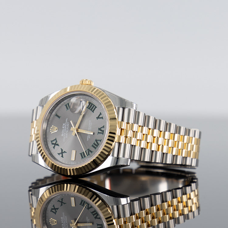 Rolex Datejust 126333 — Gold Jubilee Fluted Wimbledon Dial Yellow Gold Steel Jubilee 41mm