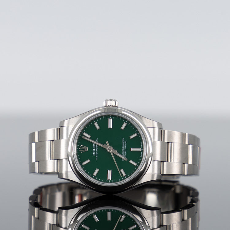 Rolex Oyster Perpetual 277200 — Green Dial Steel 31mm