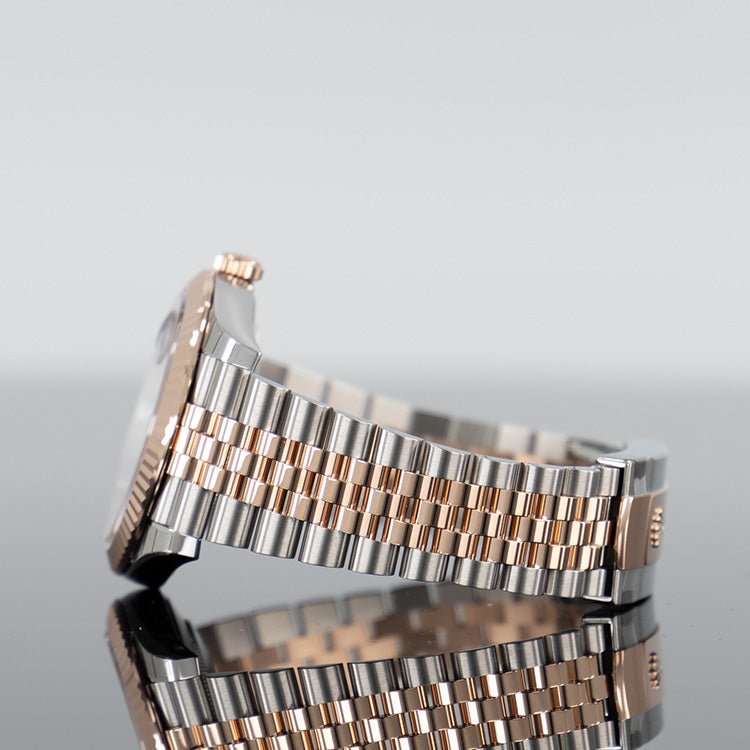 Rolex Datejust 126331 — Gold Fluted Chocolate Diamond Dial Rose Gold Steel Diamond 41mm