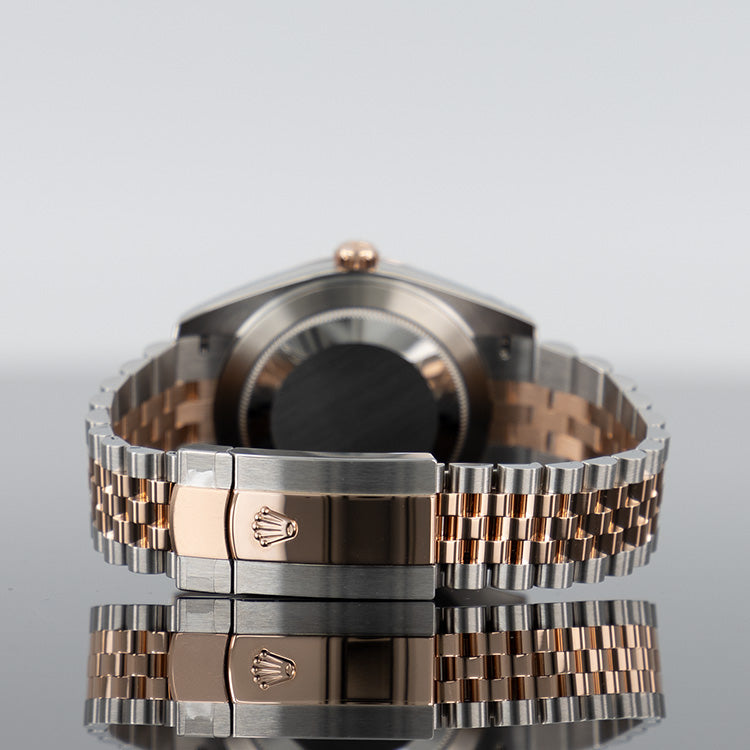 Rolex Datejust 126331 — Gold Fluted Chocolate Diamond Dial Rose Gold Steel Diamond 41mm