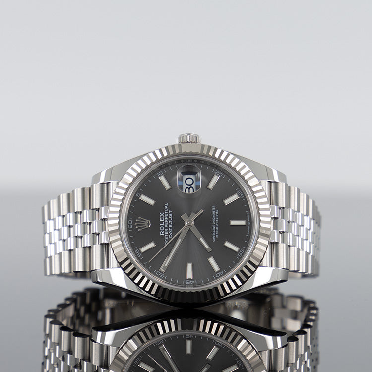 Rolex Datejust 126334 — Grey Dial Steel Jubilee 41mm
