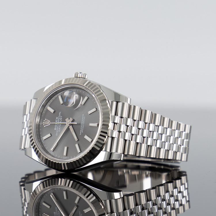 Rolex Datejust 126334 — Grey Dial Steel Jubilee 41mm