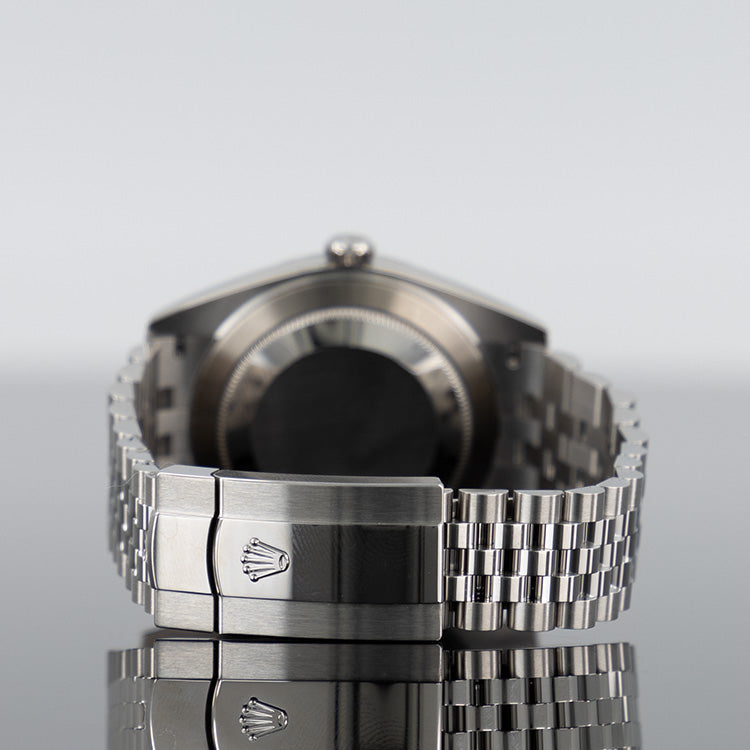 Rolex Datejust 126300 — Green Index Dial Steel Jubilee 41mm