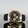 Rolex Daytona 126518LN — Black Yellow Sub Dial Yellow Gold Diamond Oysterflex 40mm