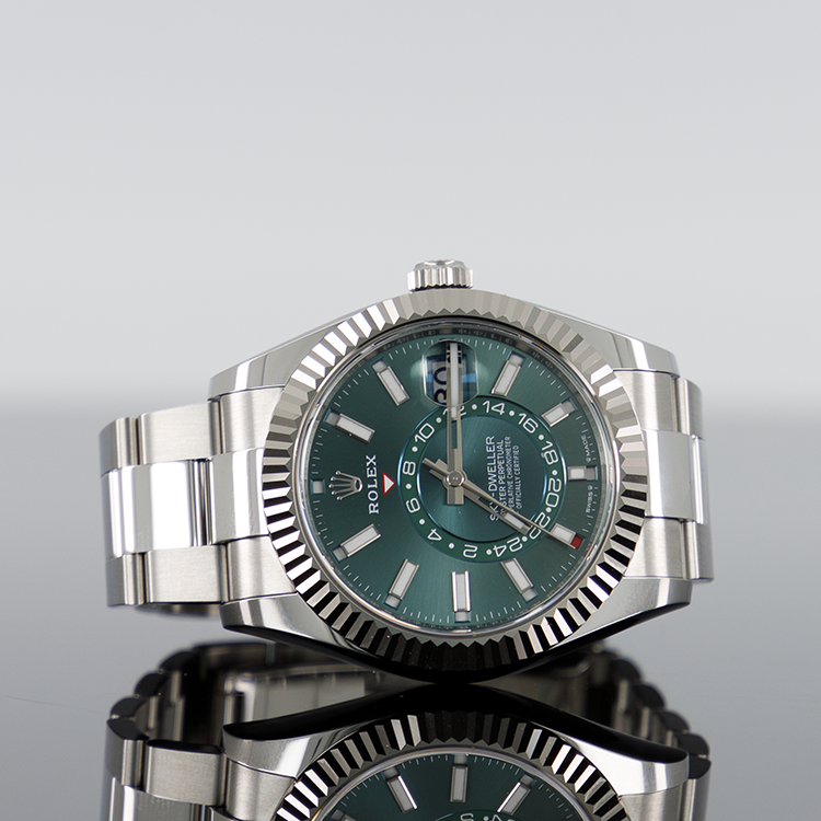 Rolex Sky-Dweller 336934 — Green Dial Steel 42mm