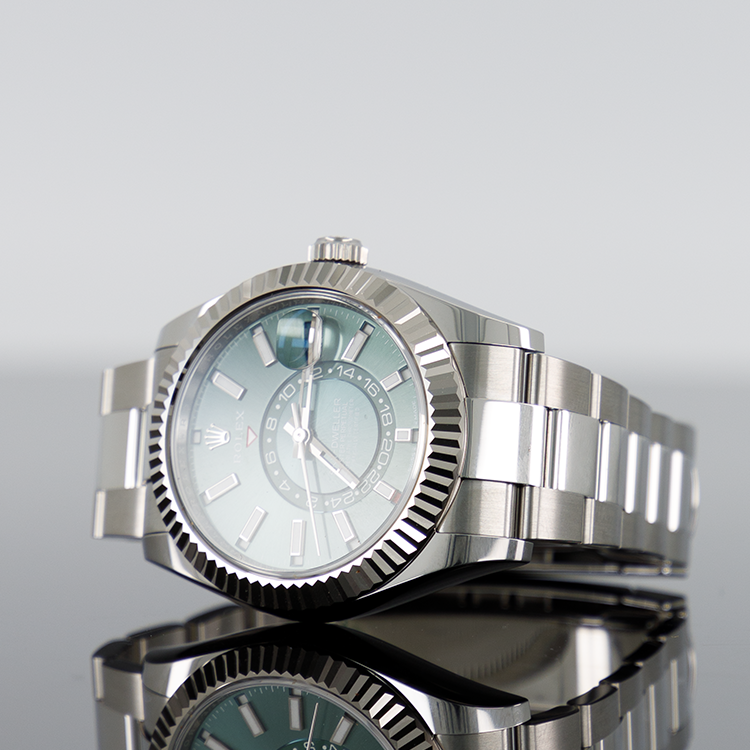 Rolex Sky-Dweller 336934 — Green Dial Steel 42mm